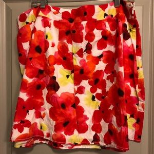 Ann Taylor Loft Floral Skirt Size 14